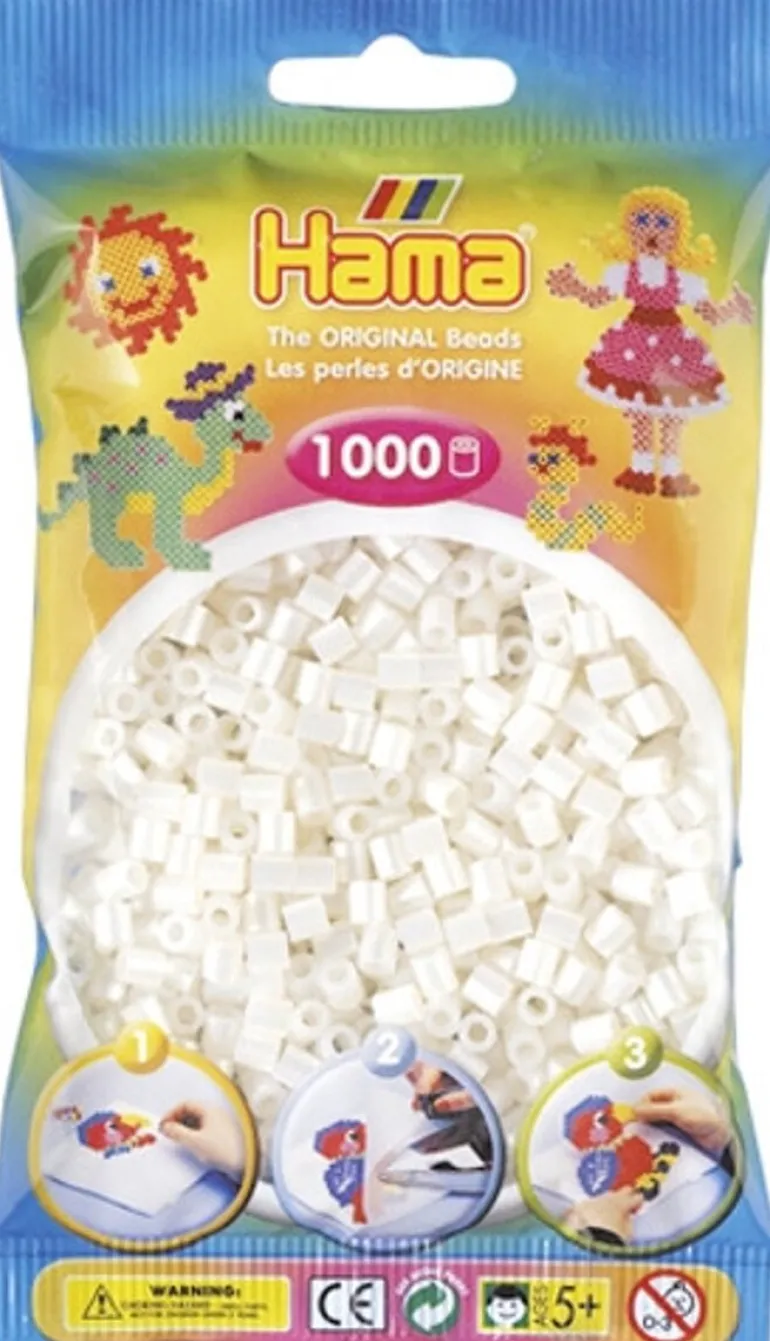 Hama 1000st perles perle blanche