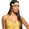 Hippie Set Flower Power - bandeau + lunettes + pendants d'oreille + collier