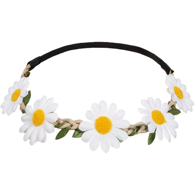 Hippie Set Flower Power - bandeau + lunettes + pendants d'oreille + collier