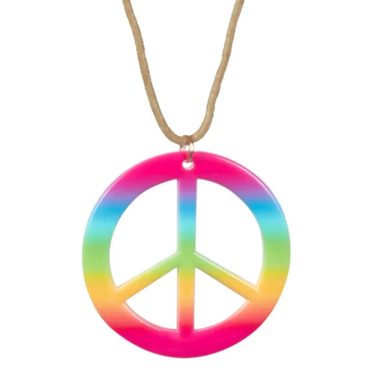 Hippie Set Flower Power - bandeau + lunettes + pendants d'oreille + collier