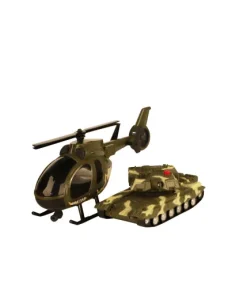 Hélicoptère et char