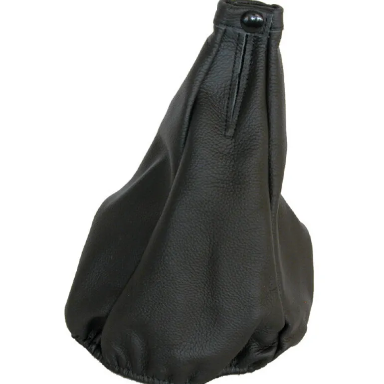 Housse levier cuir noir