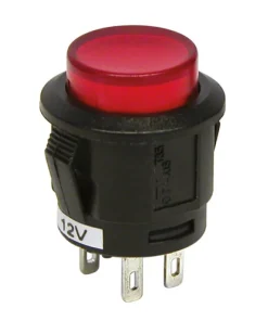 Interrupteur à pression rouge 12 V