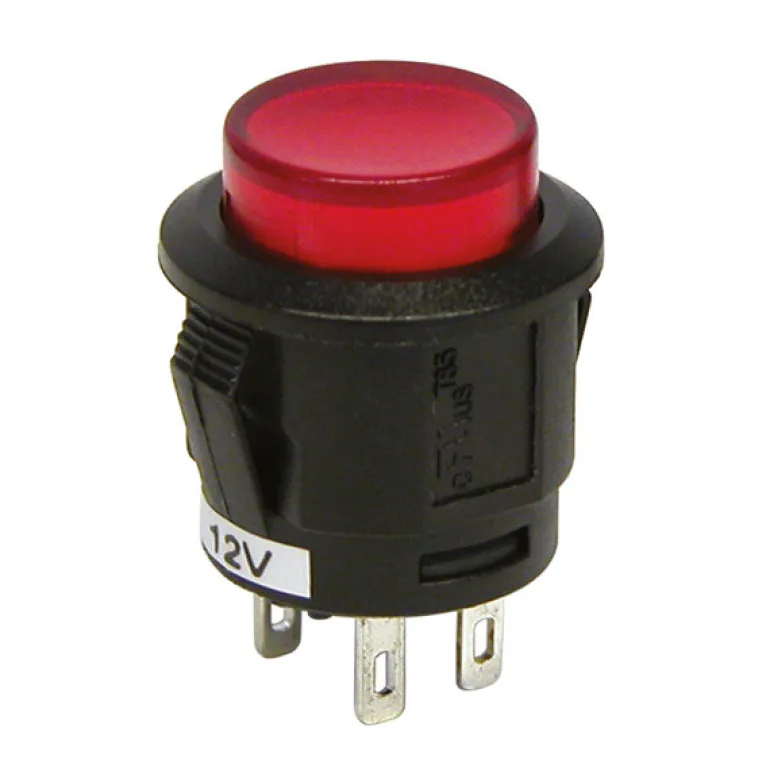 Interrupteur à pression rouge 12 V