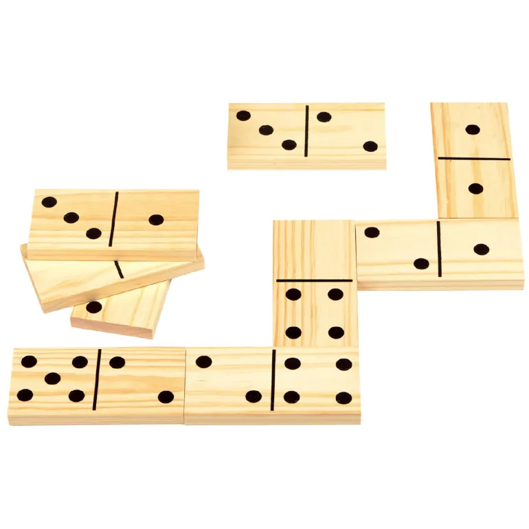 Jeu de dominos en bois XL - 28 pièces