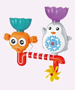 Joue de bain crabe et pingouin