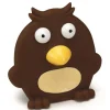 Jouet chien plat en vinyl birdie brun