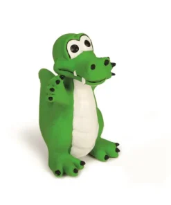 Jouet latex crocodile vert 12 cm