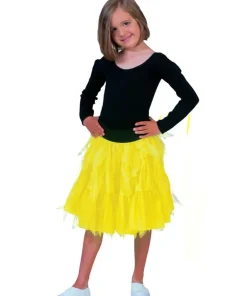 Jupe en Tulle Jaune Fluo Femme - Taille Unique