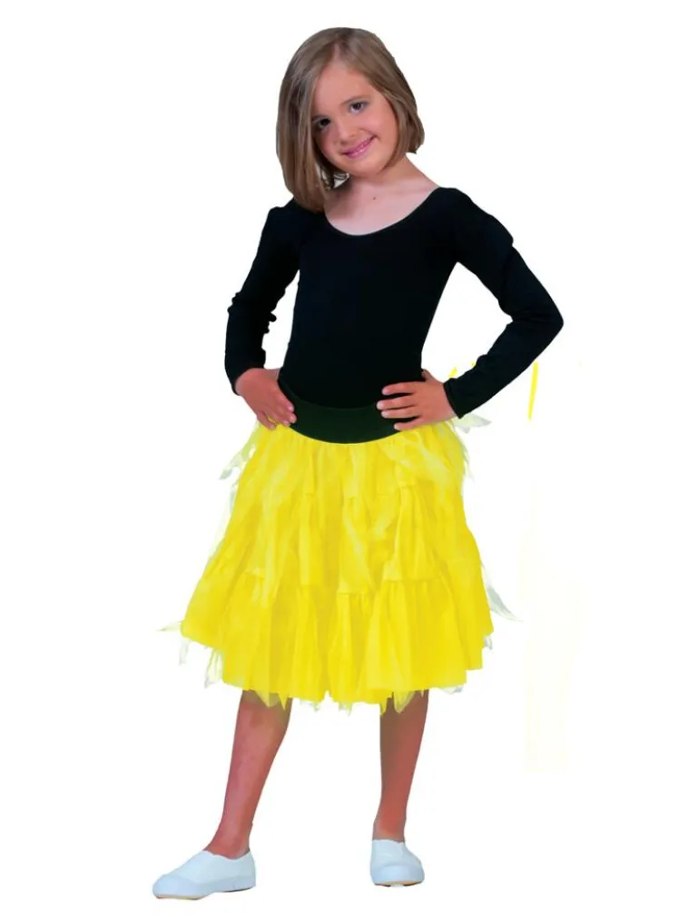 Jupe en Tulle Jaune Fluo Femme - Taille Unique