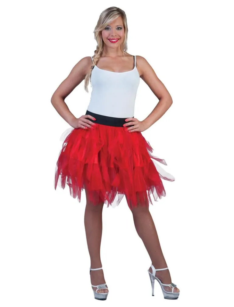 Jupe en Tulle Rouge Femme - Taille Unique