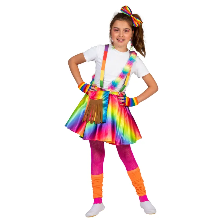 Jupe Pride Arc-en-ciel Rosy Fille - Taille unique