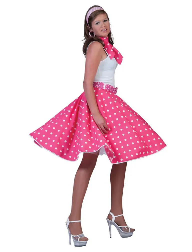Jupe Rock 'N Roll Rose Femme - Taille unique