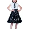 Jupe Rock'N Roll Noir - Taille unique