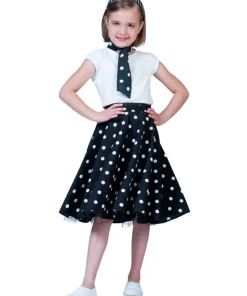 Jupe Rock'N Roll Noir - Taille unique