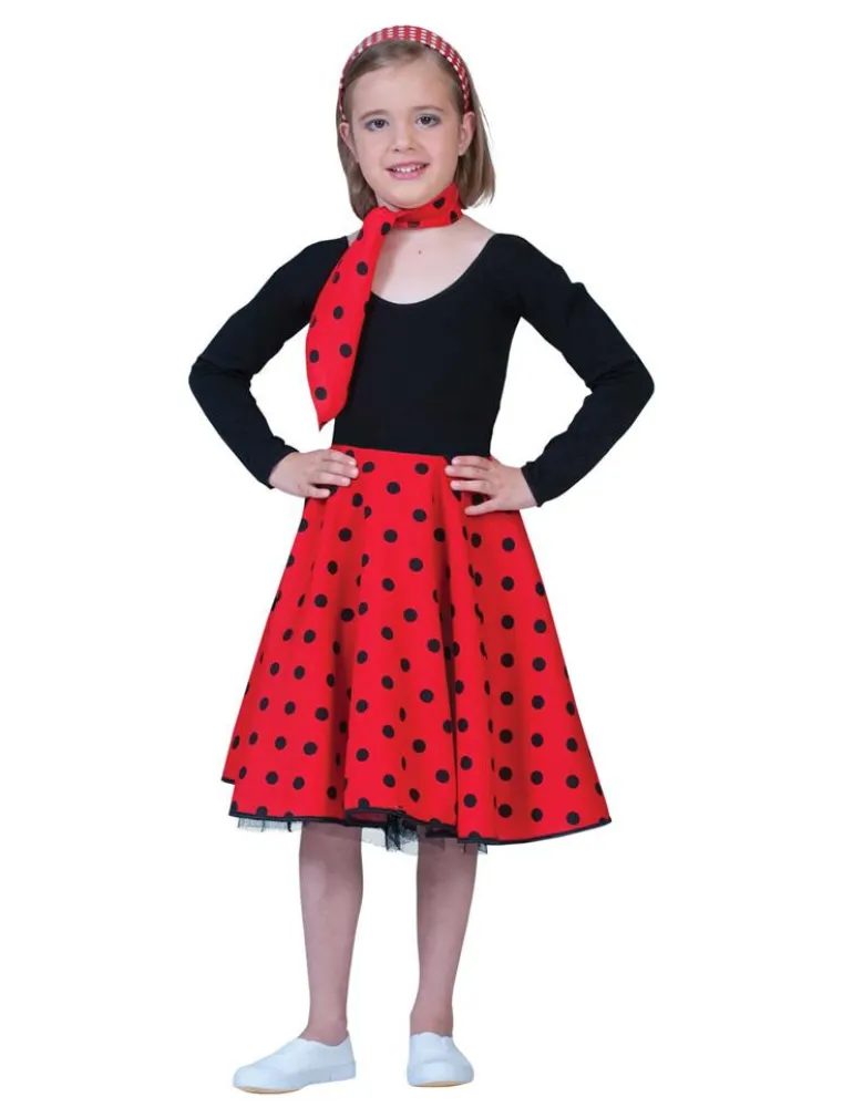 Jupe Rock'N Roll Rouge - Taille unique
