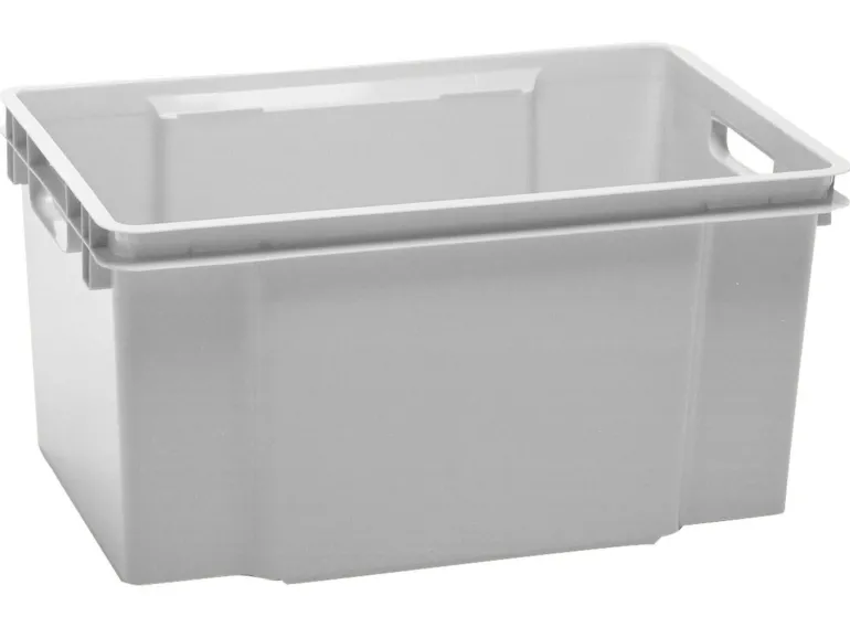 Keter Maxi Crownest Boîte de Rangement Gris Clair - 59x39x30cm - 50L