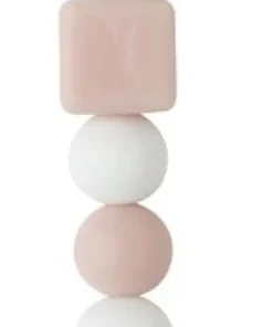 Lapidou Attache sucette Silicone rose clair - blanc