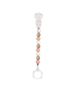 Lapidou Attache Tétine Beige-Rose-Blanc