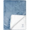 Lapidou Plaid Rose Bleu/Blanc 75x100 cm