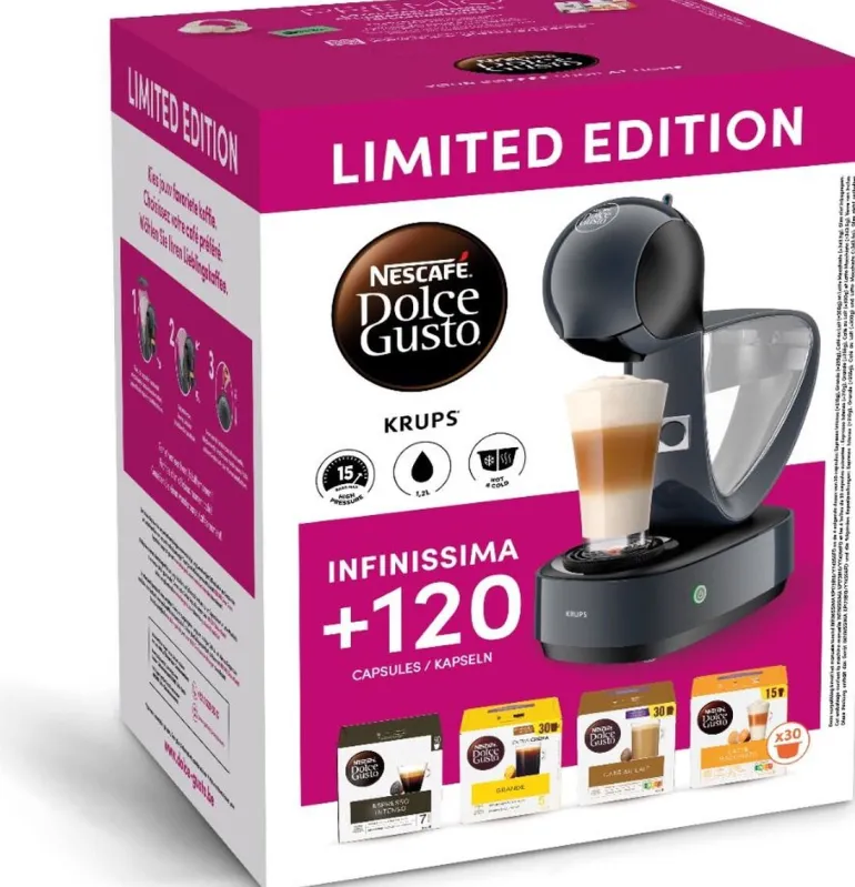 Machine à café à capsules Krups Infinissima + 120 capsules