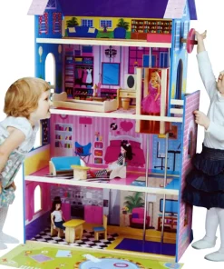 Maison de poupée avec ascenseur
