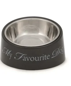 Mangeoire 'My favourite dog' gris 18 cm
