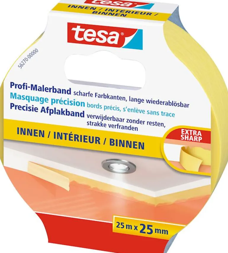 Masquage Precision Indoor jaune 25 m x 25 mm