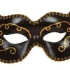 Masque Vénitien Noir Avec Paillettes