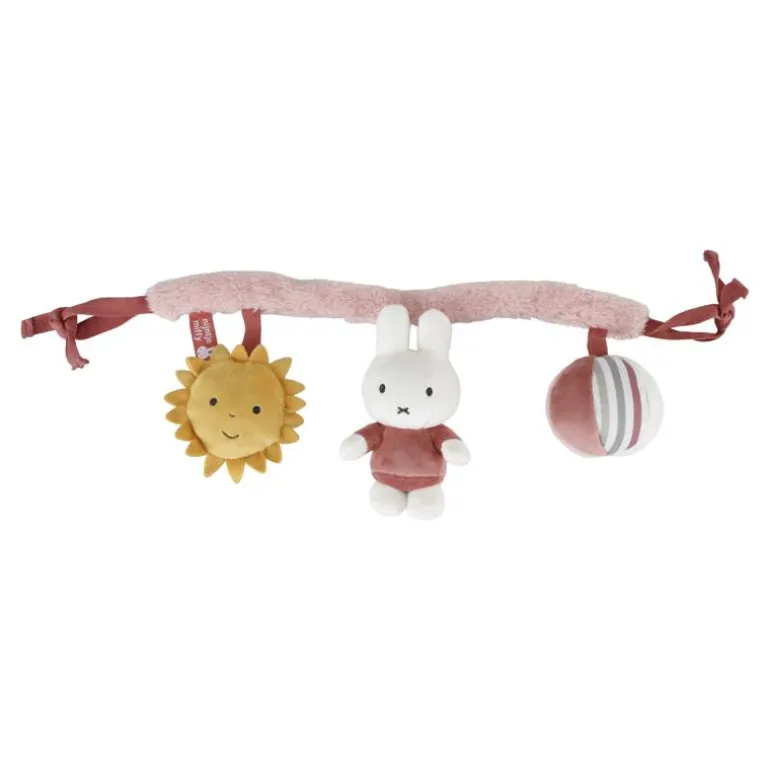 Miffy Car Chaîne d'activités pour Poussette Fluffy Pink