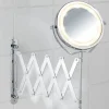 Miroir mural télescopique avec éclairage LED