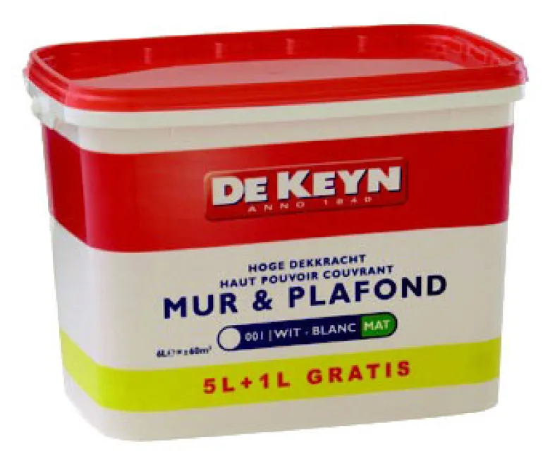 Mur & plafond mat blanc promo 5 + 1 L GRATUIT