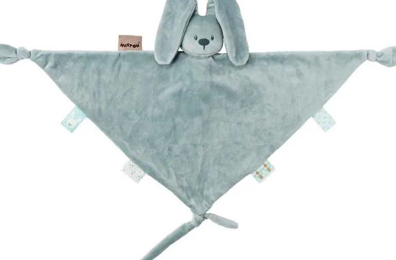 Nattou Lapin Lapidou maxi doudou cuivre vert