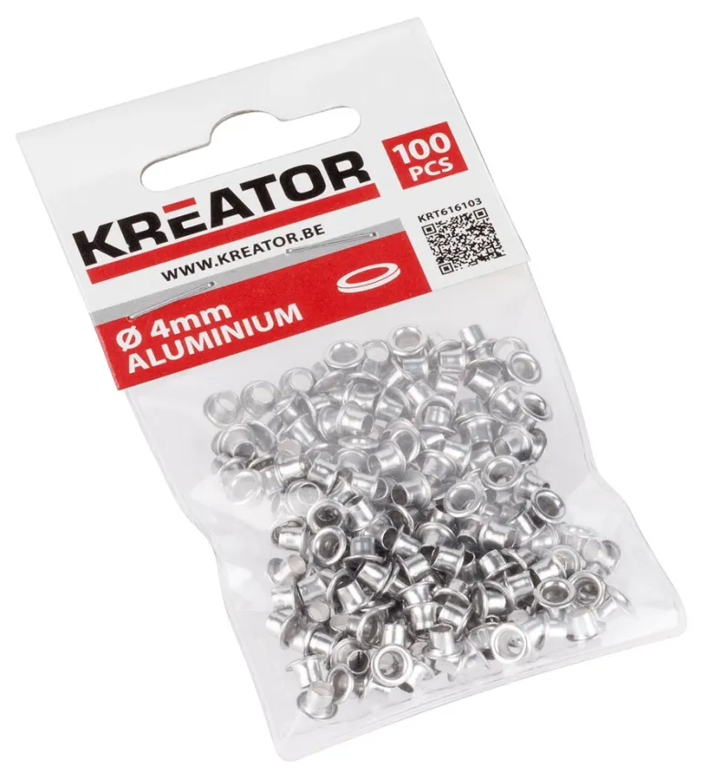 Oeillets aluminium 4 mm 100 pièces