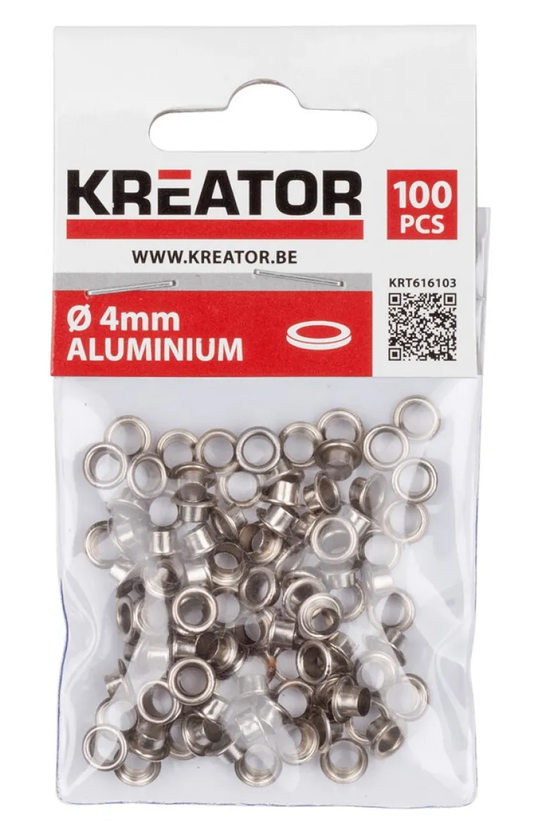 Oeillets aluminium 4 mm 100 pièces