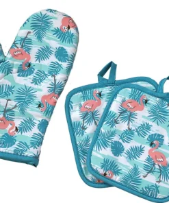 Ovenwantset Flamingo Blauw