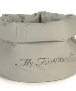 Panier 'My favourite cat' gris 40 cm