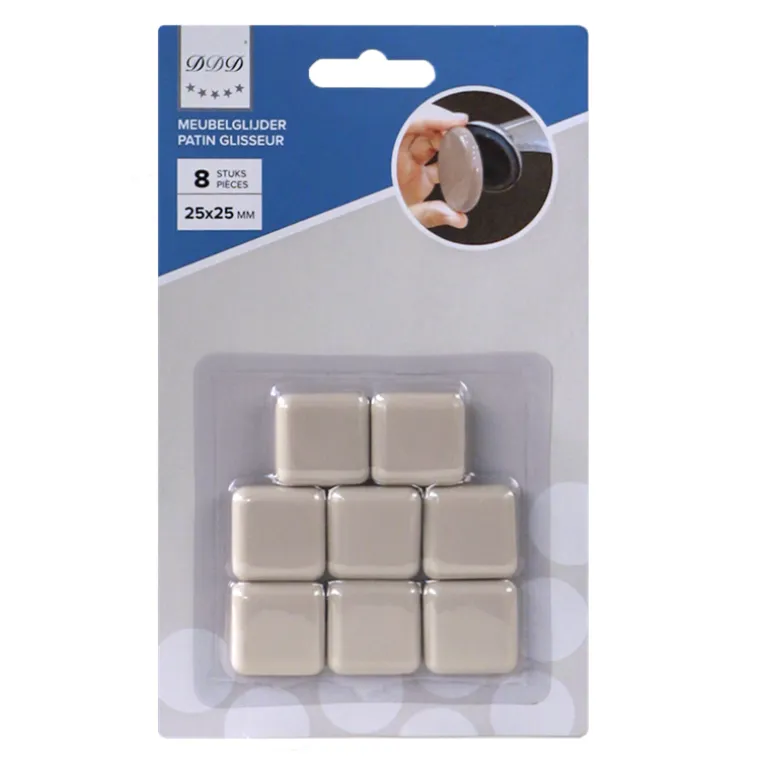 patin glisser 25x25 beige 8 pieces
