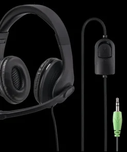 PC-Office-casque "HS-P200" stéréo - noir