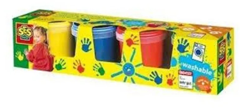 Peinture a doigts 150ml 4 couleurs