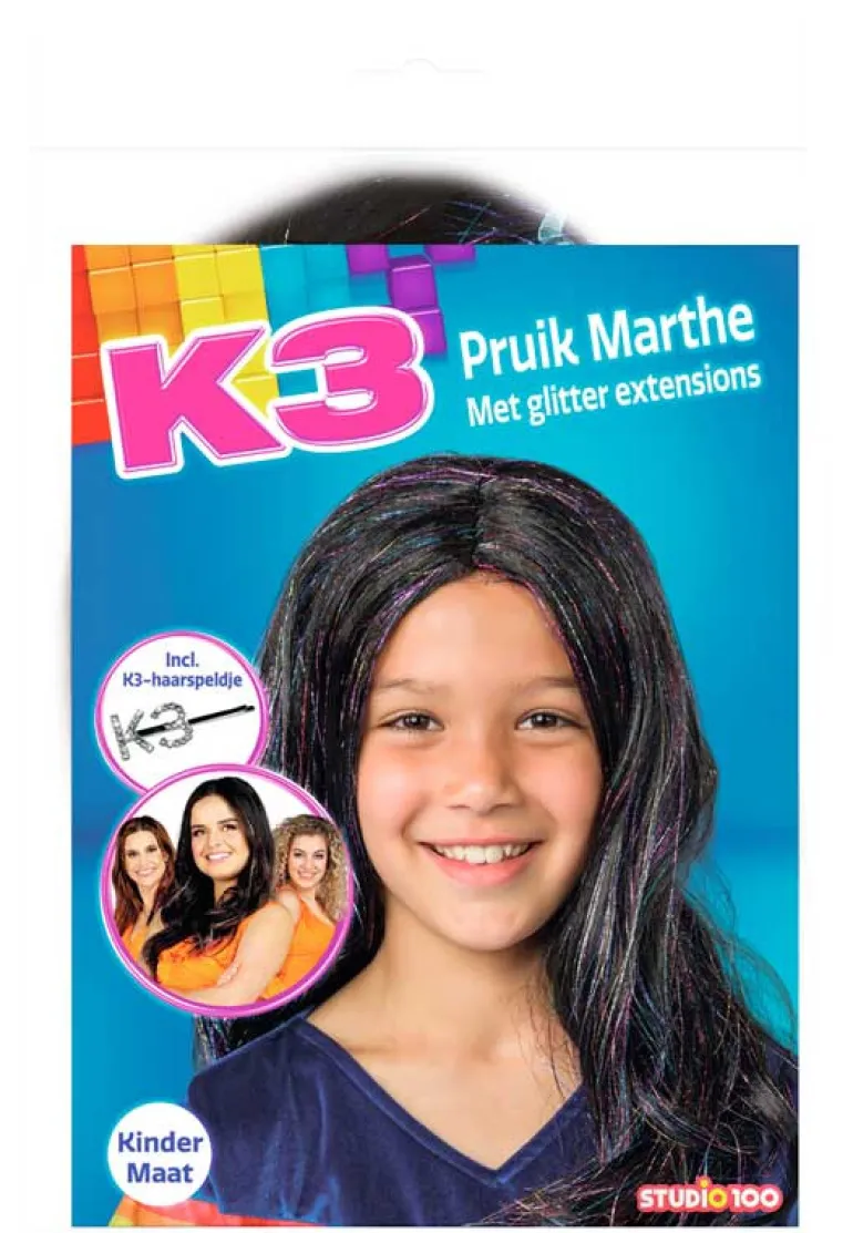 Perruque K3 Marthe avec épingle à cheveux