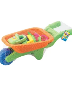 Petite brouette avec des jouets pour la plage
