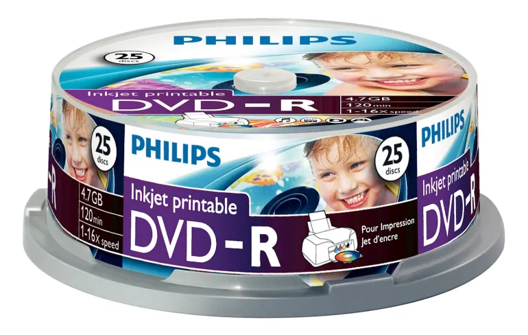 Philips DVD-R 4,7 GB 16x print 25 pièces