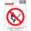 Pictogram interdit flamme 10 x 10 cm