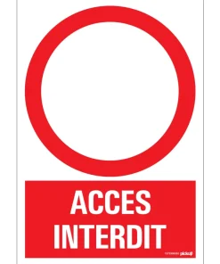 Pictogramme accès interdit 23 x 33 cm