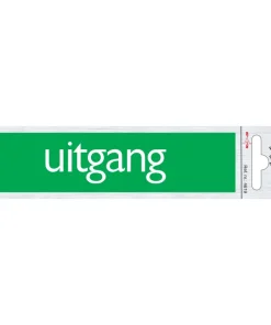Pictogramme alu look uitgang 6,5 x 4,4 cm