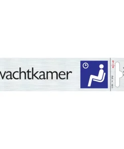 Pictogramme alu look wachtkamer 6,5 x 4,4 cm