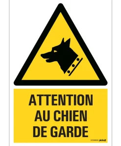 Pictogramme attention chien garde 23 x 33 cm