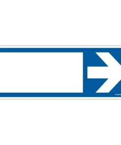 Pictogramme bleu avec flèche 33 x 12 cm