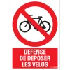 Pictogramme défense vélos 23 x 33 cm